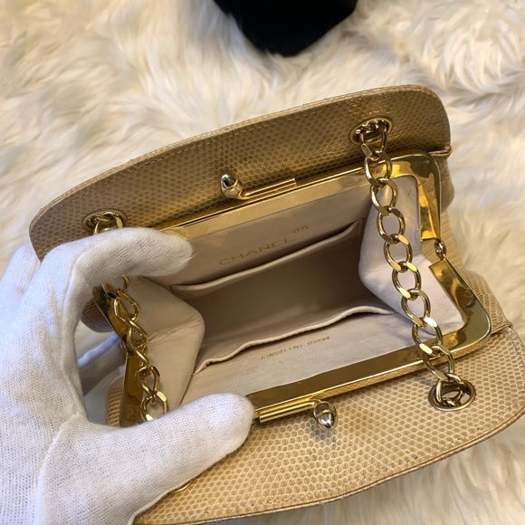 Vintage Chanel lizard skin mini chain bag - Picture 9 of 11
